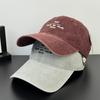 Fashion Hat Autumn and Winter Baseball Cap Alphabet Embroidery Big Head Circumference Show Face Small Versatile Cap Atmosphere Ins Washed Cotton Soft