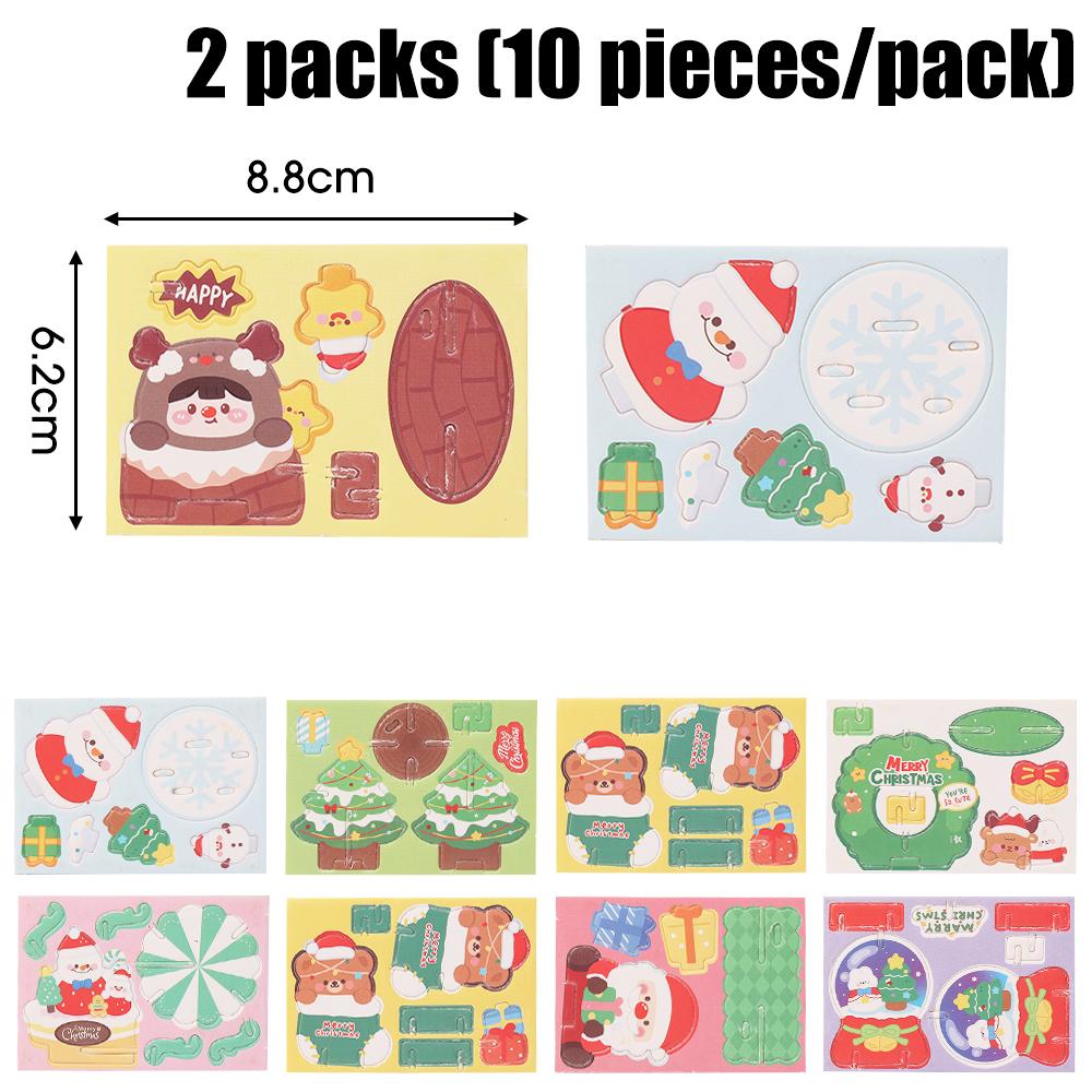 Christmas 3D Fun Three-Dimensional Handmade Jigsaw Puzzle Children S Creative Diy Christmas Series Cartoon Jigsaw Puzzle Toys