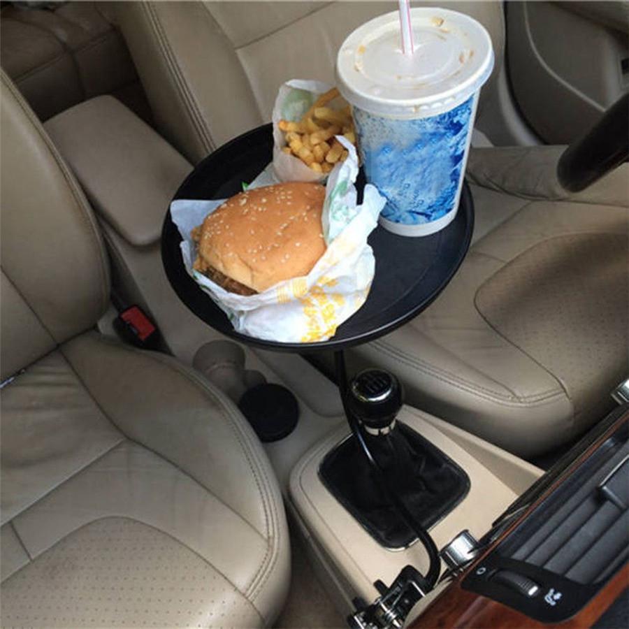360° Swivel ABS Car Travel Tray Food Drink Cup Coffee Table Stand Mount Holder