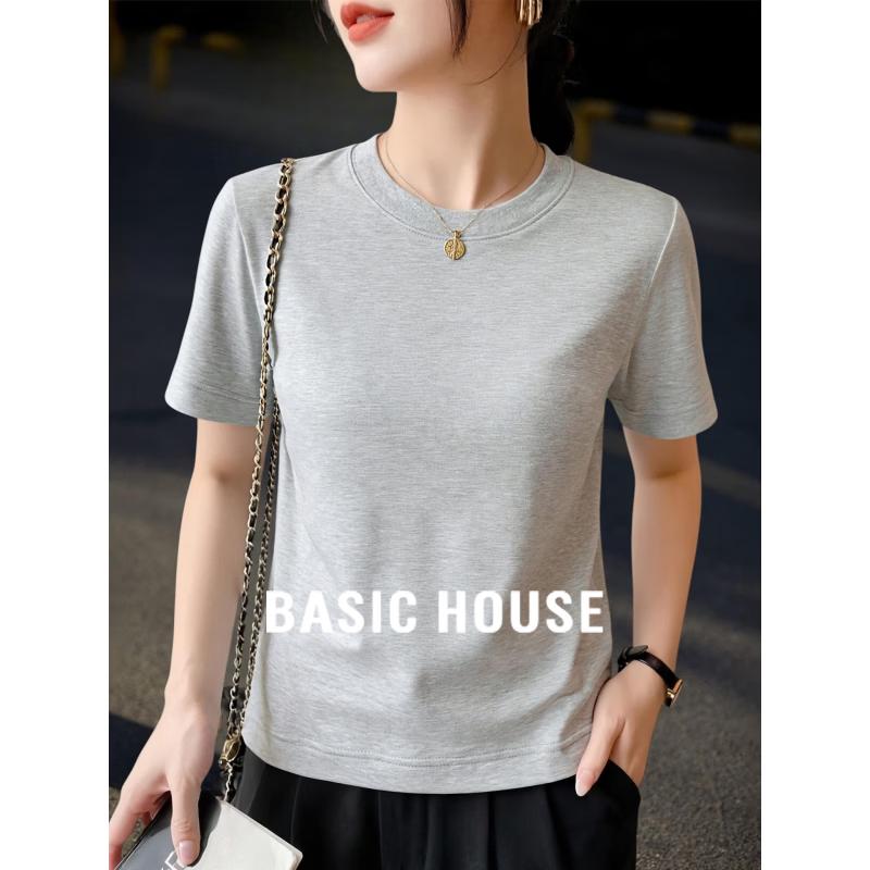 Basic House Women s Cotton Crew Neck T-Shirt M