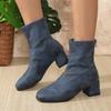 Fashion 2024 High Quality Women's Shoes Ankle Women's Boots Fashion Back Zip Modern Boots Women Hot Sale Plus Size Shoes for Women
