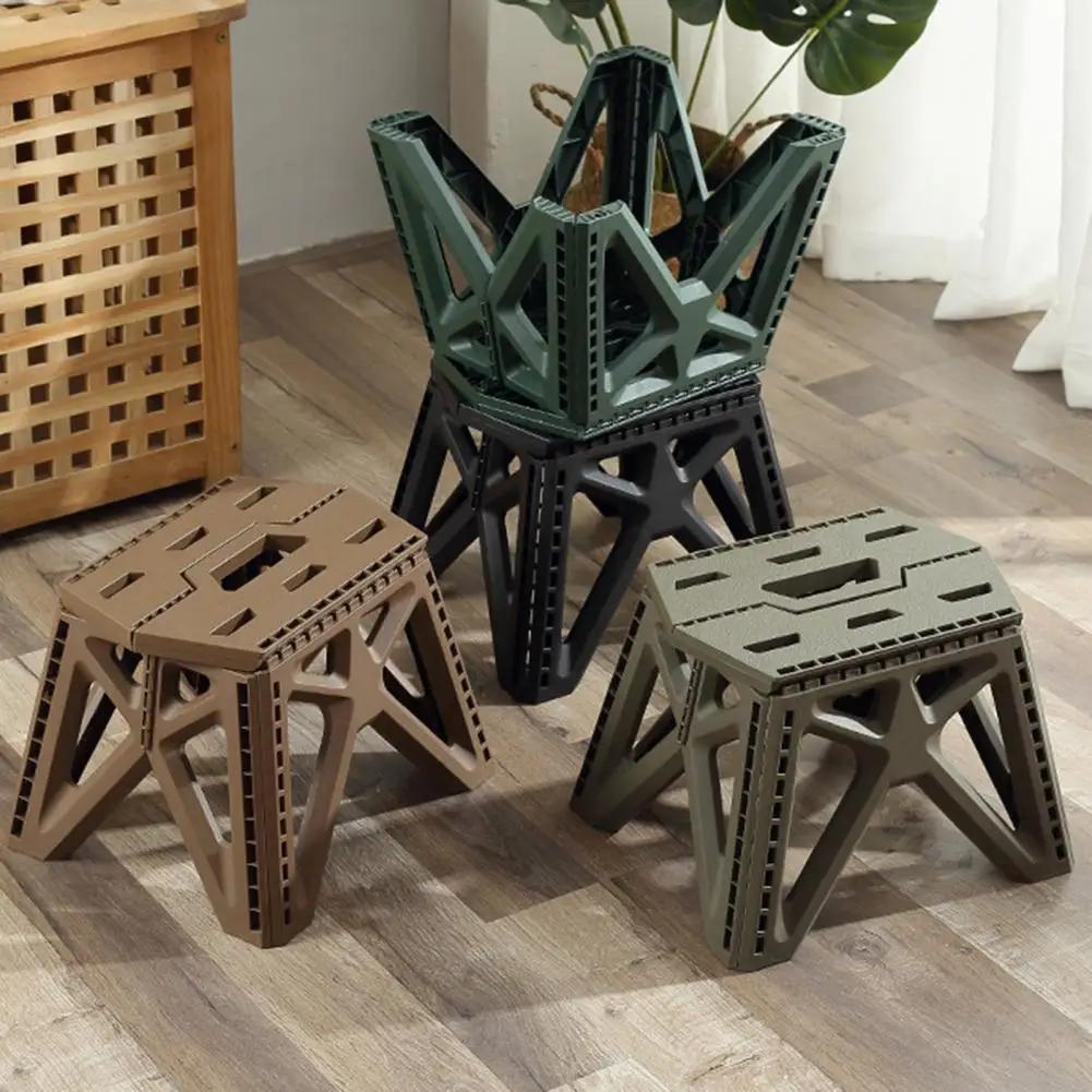 Folding Stool Portable Household Plastic Small Stool Outdoor Fishing Camping Matzah Stool Stall Children Small Bench