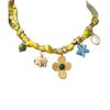 Stainless Steel Cloth Wrap Scarf Necklace Bohemian Beaded Necklace New Charm Pendant