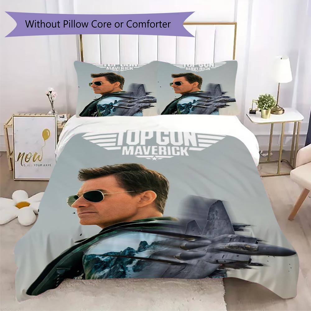 Top Gun Maverick Bedding Without Core 1 Duvet Cover 2 Pillowcase Without Core Duvet Cover And Pillowcase Soft And Comfortable Bedding Set