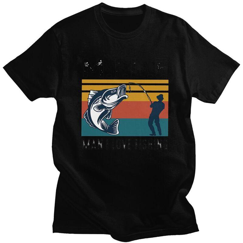 Custom Milf Man I Love Fishing Tshirts for Unisex Short Sleeves Leisure T Shirt Cool T-shirts Slim Fit 100% Cotton Tee Gift