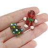 1pcs Glass Gingerbread Man Beads Christmas Tree Spacer Bead for Christmas Decoration DIY Jewelry Making Accessories