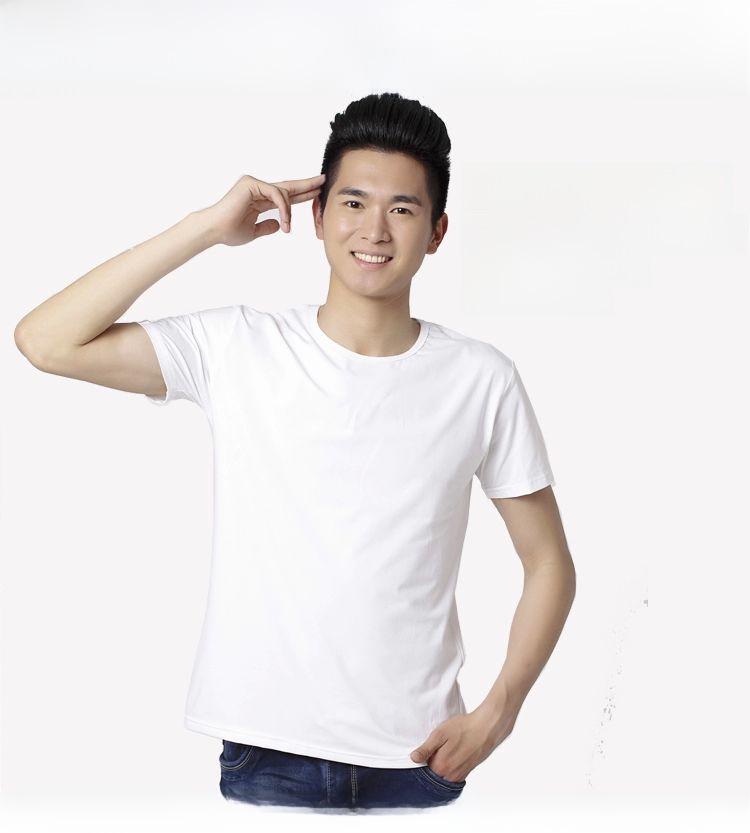 Tricou termic modal din mătase, 200 g, cu gât rotund, pentru sublimare de vară, periat față-verso, culoare uni