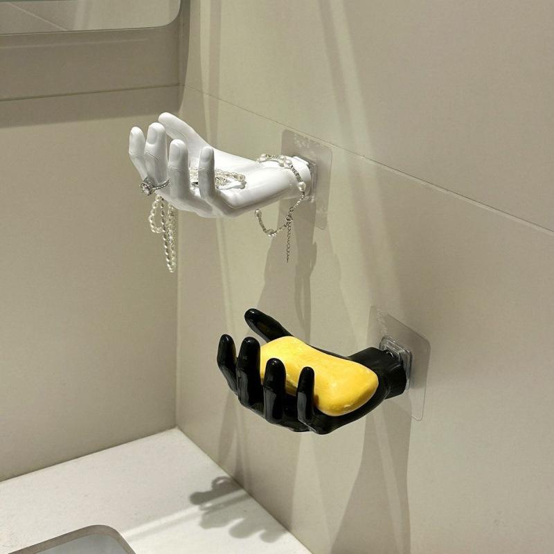 Harz Wandhaken Selbstklebend Handform Haken Ohne Bohren Handflächenförmiger Haken Wandmontiert Multifunktional Für Zuhause Büro