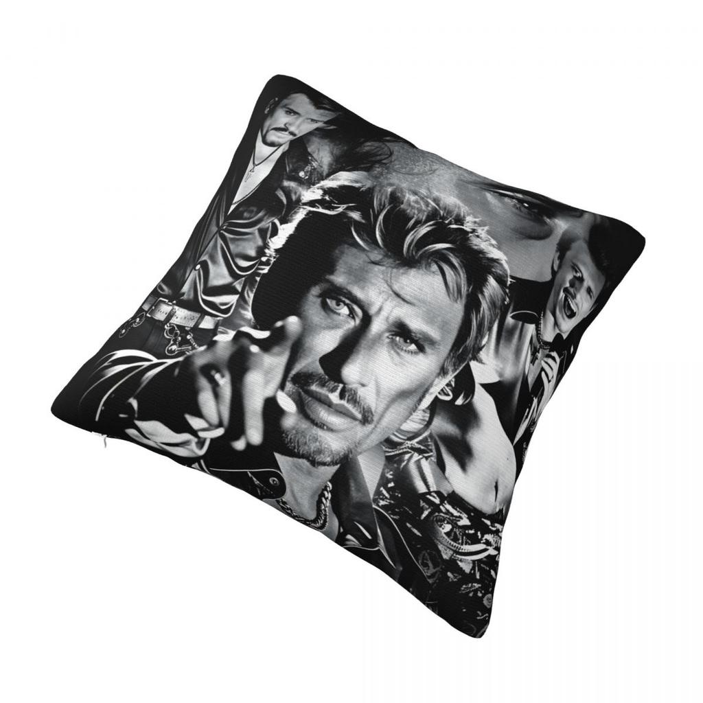 Johnny Hallyday Rock Star Pillow Case Kawaii Pillow Cover Polyester Design Cushion Cover Pillowcases For Sofa Home Decorative