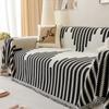 Chenille Stripe Throw Blanket for Living Room Modern Style Line Couch Covers Blankets Dustproof Full Sofa Cover Office Nap Shawl