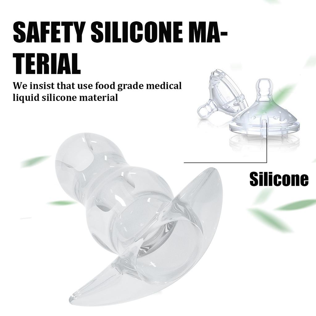 AA Transparent Hollow Anal Plug, Silicone Backyard G-spot Unisex Anal Plug Speculum Adult Sex Toys