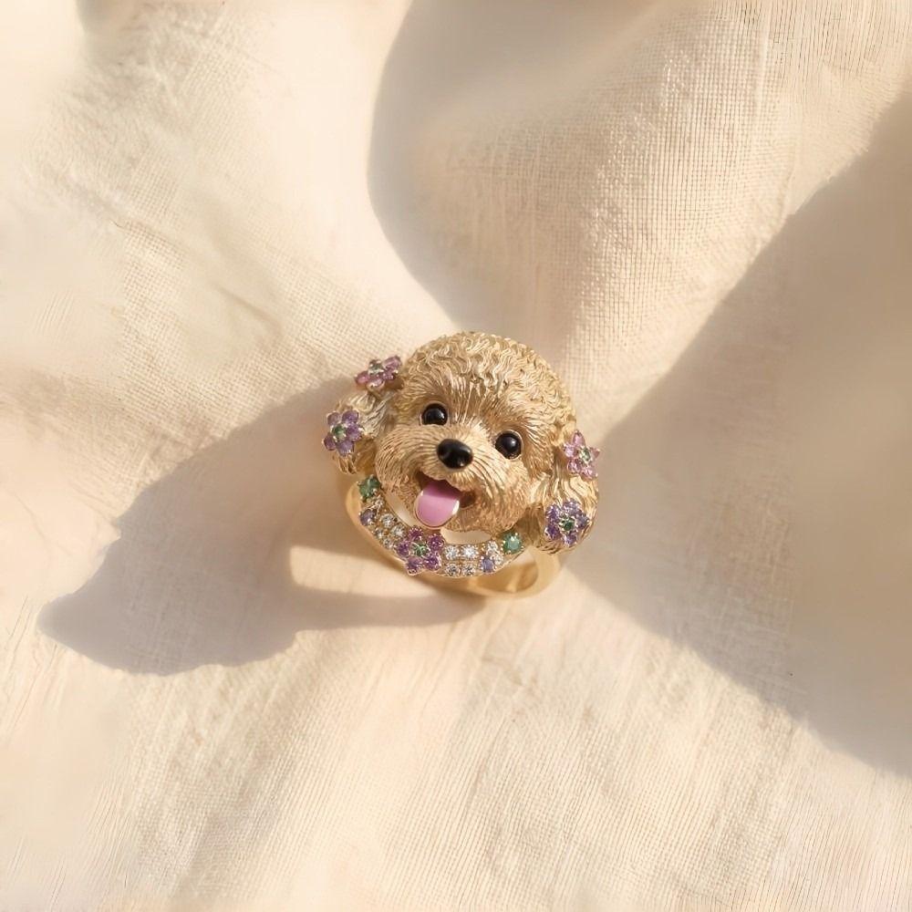 Open Band Open Ring Adjustable Fit Index Finger Ring Elegant Cat Open Ring Gift for Cat Lovers