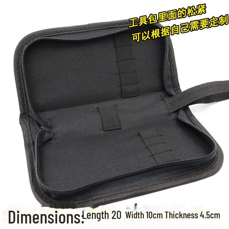Wenwan Multifunktionale Werkzeugtasche aus Canvas mit Reißverschluss für Kleinteile