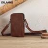 Men's Crazy Horse Leather Shoulder Bag - Genuine Cowhide Crossbody, Casual Summer Messenger Backpack