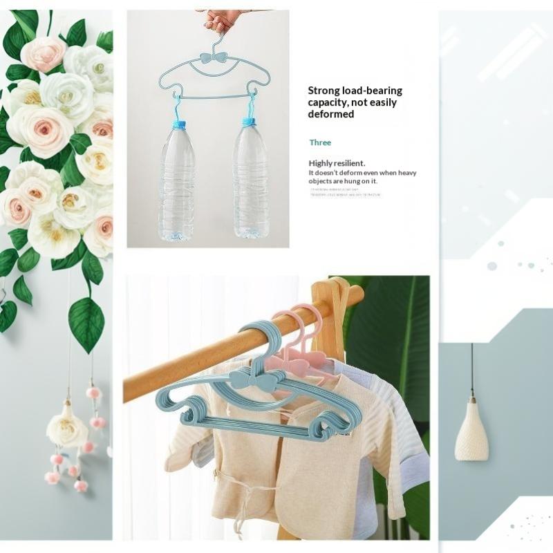 10Pcs Baby Clothes Hanger Thickened Plastic Non Slip Kids Garment Rack Small Size Infant Clothing Hanger For Home Laundry Closet