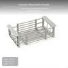 Expandable Sink Rack, ABS & Stainless Steel, Kitchen Storage, Draining Basket Small