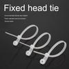 500 Piece Fixed Nylon Cable Ties W/ Screw Hole Self-Locking Zip Ties for Automotive Construction Indoor Wire Bundling