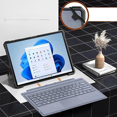 Schützende robuste Hülle für Microsoft Surface Pro 6/Pro 5/Pro 4 Hartschale Kompatibel mit Type Cover-Tastatur