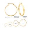Trendy Hoop Earrings Stainless Steel Gold Plated Round Huggie Earrings For Women Party Jewelry Gifts Accessories