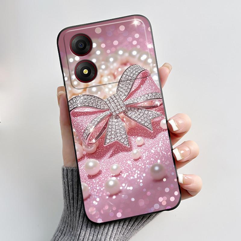Casing For ZTE Blade A34 / A54 4G Phone Case Shell Aesthetic Cute Cat Astronaut Soft TPU Silicone Black Protective Cover Bumper