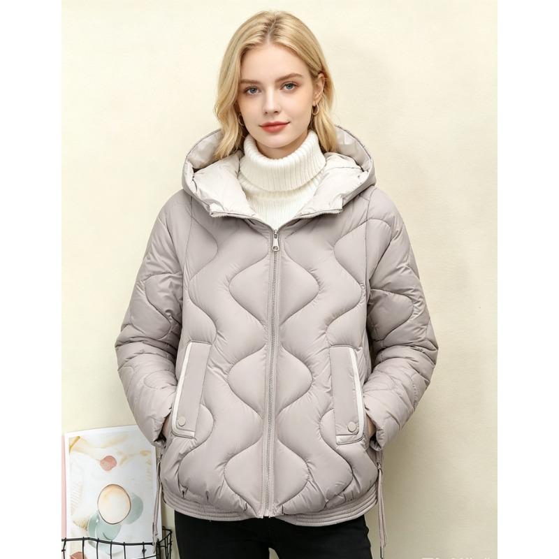 Women S Short Hooded Cotton Padded Winter Casual Coat