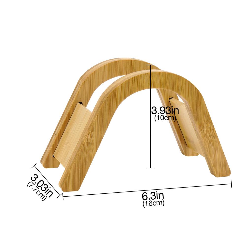 TOCCOOL Bamboo Coffee Filter Rack - V-Shaped Ergonomic Tapered Filter Holder, Solid Wooden Design, Space-Saving, Suitable for Home, Office, and Cafe