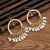 Pinkdudu Ethnic Style Rice Bead Tassel Bohemian Women Earrings Travel Accessories for Women PD2038