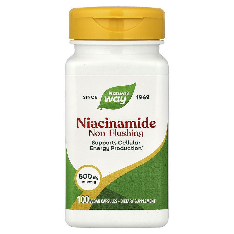 Niacinamide, Non-Flushing, 500 mg, 100 Capsules