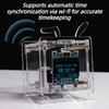 Mini Desk Clock Kit Weather Forecast Wi-Fi Connected Table Clock Part Temperature Gauge Electronic Watch DIY Welding Ornament