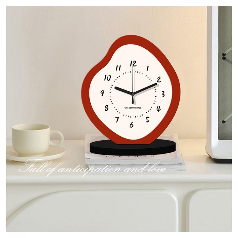 Modern Minimalist Wooden Table Clock With Silent Sweep Movement Decorative Desktop Timepiece Living Room Bedroom