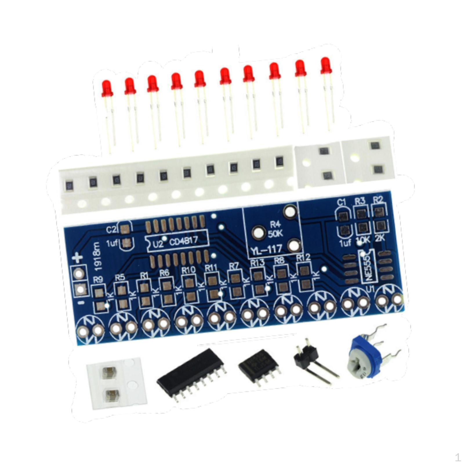 

Ne555+CD4017 LED Water Light Module Electronic Components Running Circuit Board for