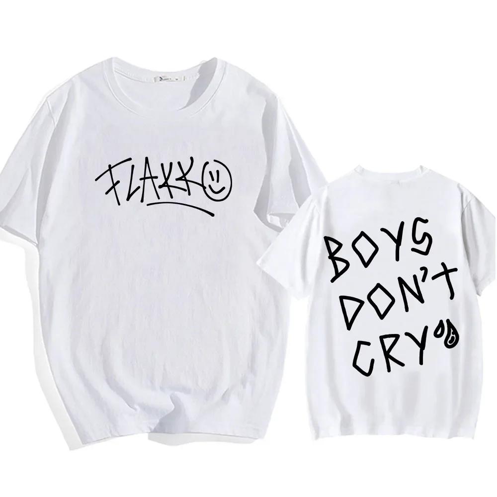 Rels B Flakk Smile T-shirt Boys Don't Cry Letter Graphic Tee-shirt Cotton Summer Casual Men/Women Shirt Streetwear Ropa De Mujer