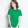 Women's Summer Short-sleeved Sports T-shirt Simple Solid Color Lapel Workwear