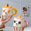 Wind High-Value Ceramic Cup With Lid Gift Box Cute Office Couple Water Cup Creative Souvenir