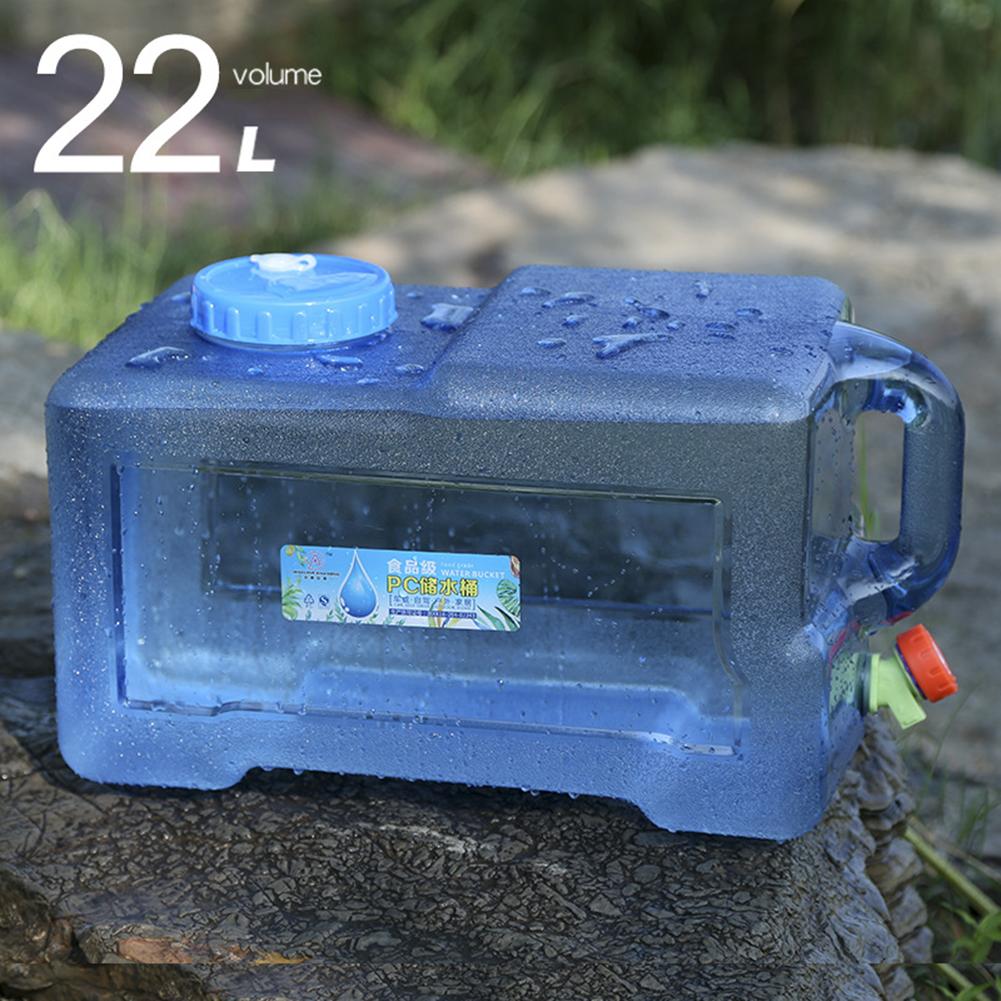 18/20/22L Camping Water Container Food Grade Drinking Buckets Large-Capacity with Faucet Outdoor Accessories for Hiking Fishing