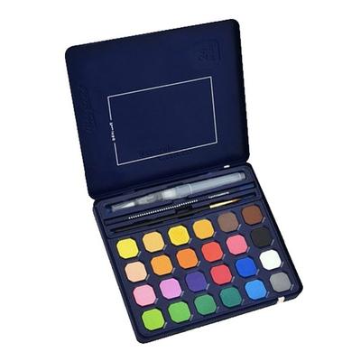 Giorgione Solid Watercolor Paint Tin Case Set, 24 Colors, Korean Toy Supplies