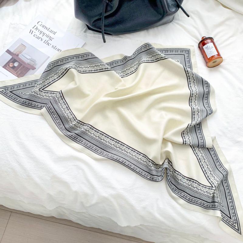 Cashew flower silk scarf new trend bag headscarf headband neck protector scarf scarf small shawl triangle scarf fart curtain