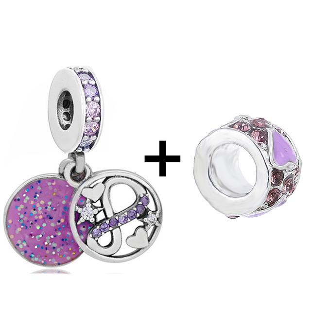 

2 шт./лот, новые очаровательные бусины для мамы и папы, брендовые браслеты в европейском стиле для женщин, семейные романтические украшения, подарок. Купите 1, получите 1 бесплатно.