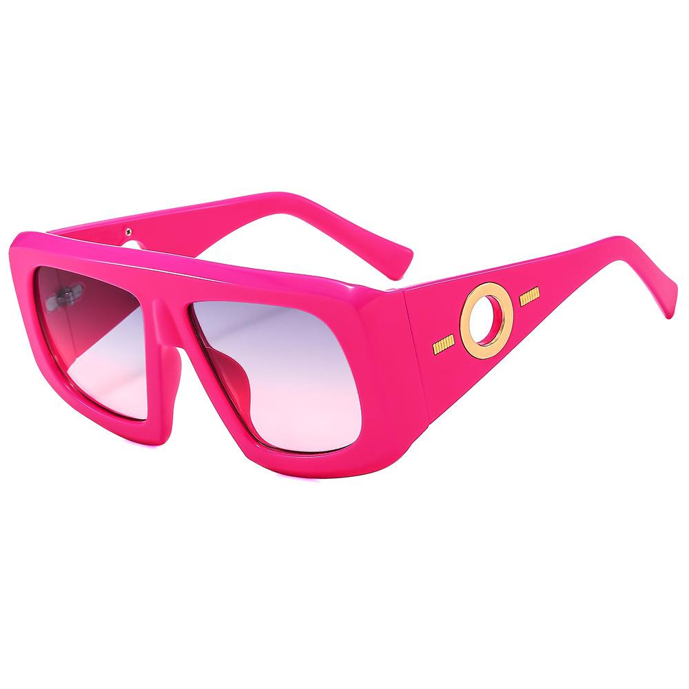 Retro Luxury Leopard Print Square Sunglasses Y2K Brand Contrasting Color Frame Wide Leg Design UV400 Protection
