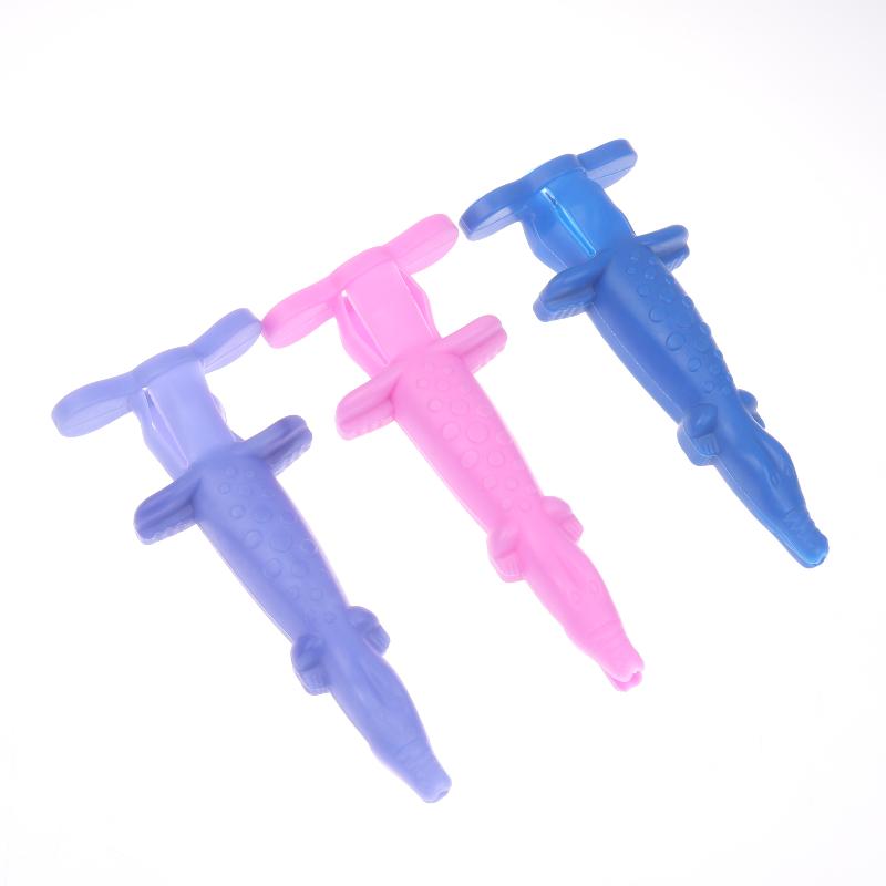 1 ks opakovaně použitelný roztomilý ochranný kryt na jehlu ve tvaru krokodýla, kryt na zubní stříkačku, nástroj pro zubního lékaře na injekční podávání