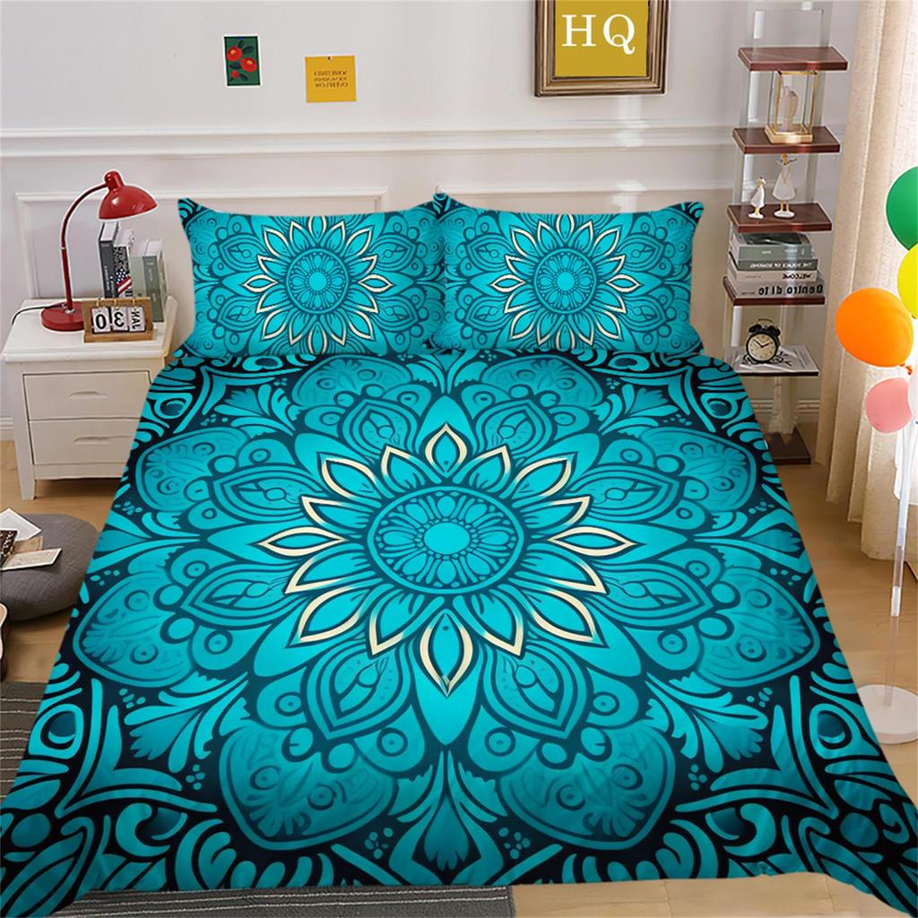 3D Digital Printing Bedding Set Bohemian Datura Quilt Cover Pillow Case Home Bedding Set AU/EU/US Full Size Single/Double Bed
