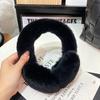 Women winter real rex rabbit fur earmuffs Soft fluffy natural rex rabbit fur Ear protection Girls fashion earmuffs