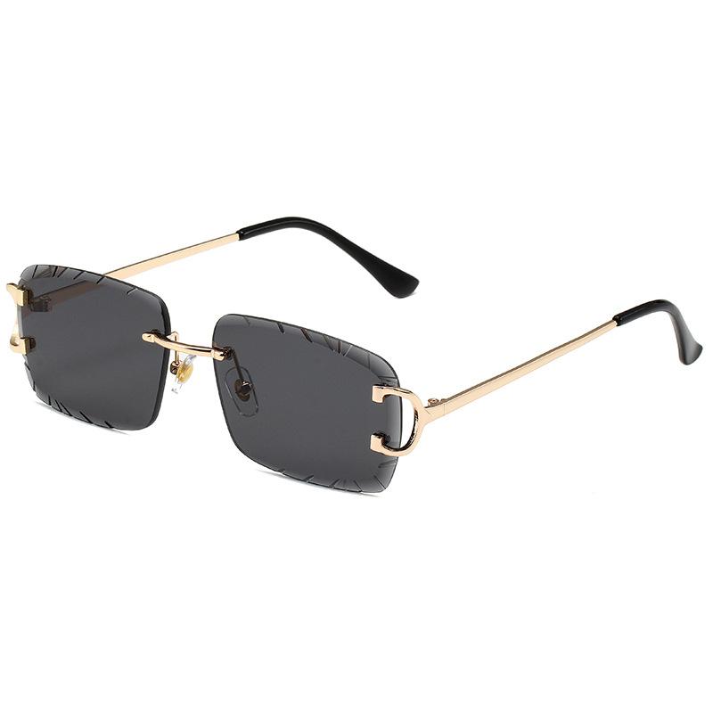 Luxury Square Rimless Sunglasses Men Women Fashion Frameless Sun Glasses Trendy Outdoor Driving Summer Shades
