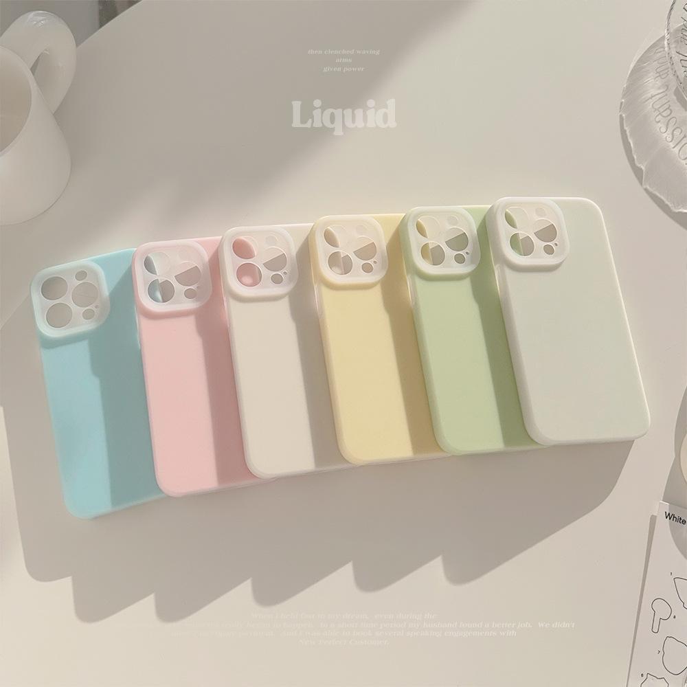 Jelly liquid16Suitable for Apple phone cases iphone17Anti-Fall14promax Solid Color Simple12All Inclusive13