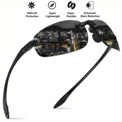 Klasické sportovní sluneční brýle bez obrouček Muži Ženy Muž Řidič Golf Obdélník Ultralehký rám Sluneční brýle Ochrana na koni Venkovní Sport Jízda na koni