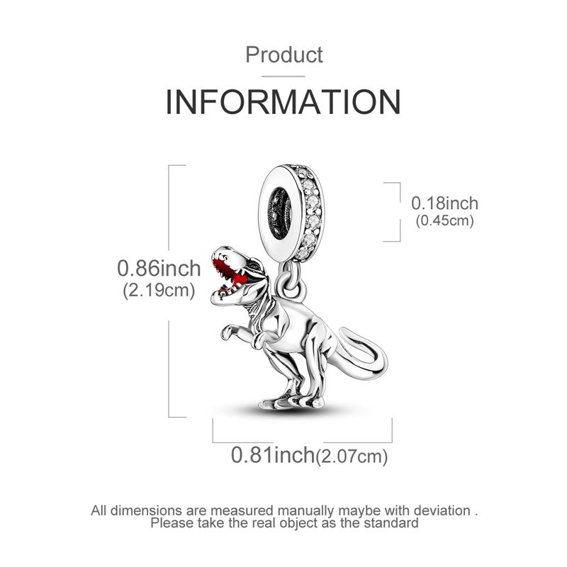 Original Copper Plated Charms Butterfly Elephant Tyrannosaurus Rex Beads Fit Bracelet Necklace Diy Pendants Jewelry Women Gift