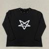 European and American Y2K Street Harajuku Gothic Design Cross Patch Long Sleeve T-shirt