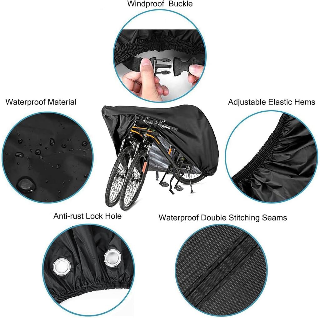 1PC Waterproof Bike Cover Oxford Windproof Dustproof Anti-UV Outdoor Bicycle Storage Protector for 1-2 Mountain Roa