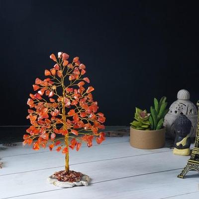 Chakra Tree of Life Crystal Tree for Positive Energy, Geode Agate Slice Base, Handmade Gemstone Tree Feng Shui Decor, Healing Crystals, Spiritual Gift