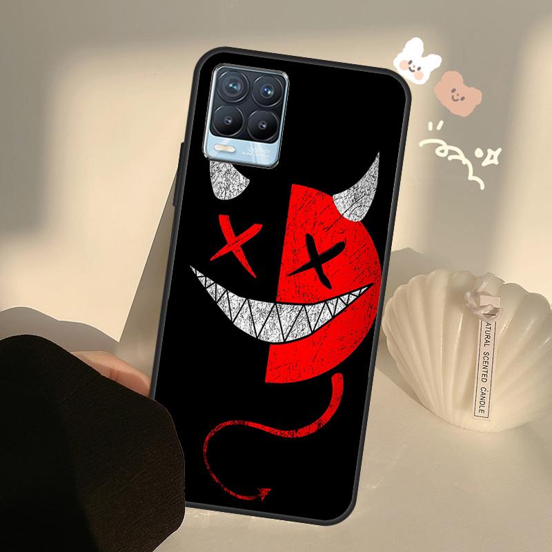 Scary Smile Skeleton Devil Case For Realme 9 8 Pro 8i 9i GT Master GT Neo 2 3 Cover For OnePlus 9 Pro 10 Pro Nord2 9R